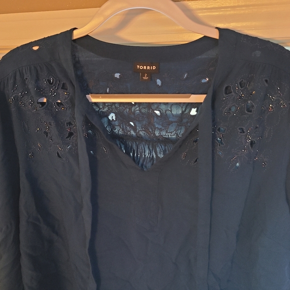 Torrid Challis Beaded Top - Picture 9 of 12